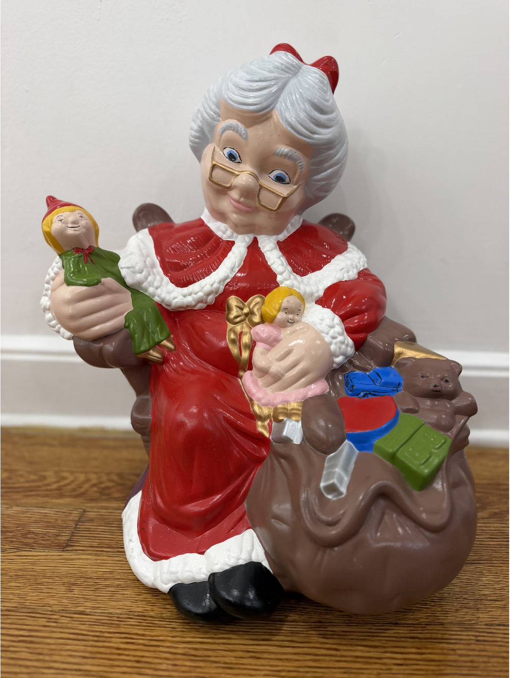 Vintage Mrs Santa Claus Atlantic Mold Ceramic Figure Large 21" Christmas